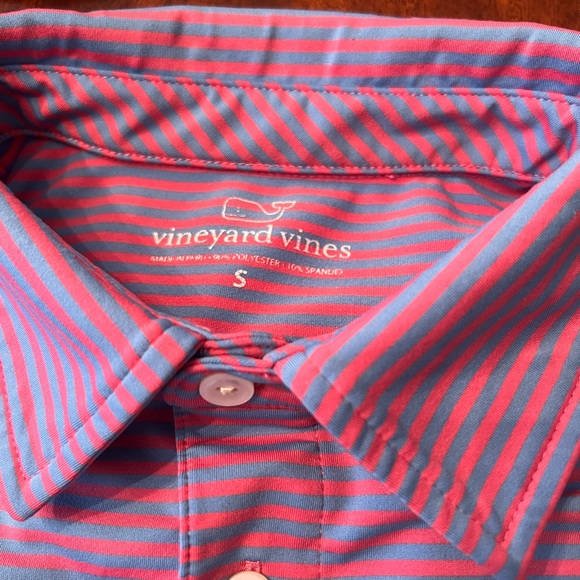 Vineyard Vines Men's Casual Shirts - Pink and Blue Stripes - Picture 3 of 3